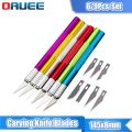6 Blade Carve Knife Precision Paper Cutter Graver Cutter Craft Wood Pen Type Knife Hobby. 