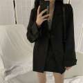 Women Spring Autumn Casual Office Lady Blazers Solid Notched Long-sleeve Suit Female New Fashionable Loose Button Casual Jacket. 