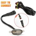 Universal Car Front LED Grille Light Smoked Amber White 4LED Grill Light Eagle Eye Lamp for Off Road Trunk SUV Ford Toyota Strip. 