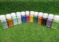 Acrylic Paint - Pack Of 12 - Metallic Liquids - 30ml - Acrylic Metallic Paints - Fabric Paint - Canvas Paints - Metal Paint - Glass Paints - Wood Paint - Shinny Paints For Art And Calligraphy. 