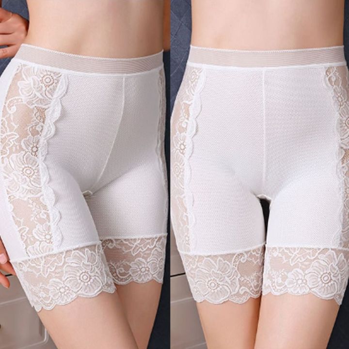 Plus Size Safety Short Pants Women Seamless Under Skirt Boxers For Women  Lace Anti Chafing Panties Underwear