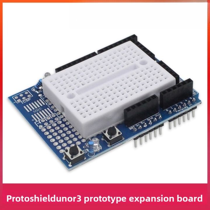 Using A Prototype Expansion Module Arduino Proto Shield with Mini Breadboard for UNO R3 | Prototype ...