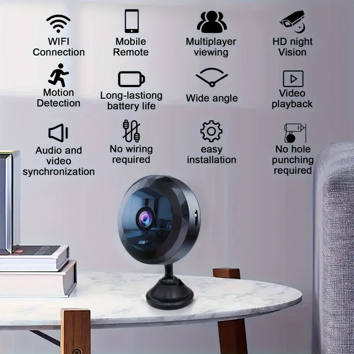 Wireless%20Mini%20WiFi%20Security%20Camera%20with%20Night%20Vision%20Motion%20Detection%20Rechargeable%20Battery%20Easy%20to%20Mount%20&%20App-Controlled%20-%20Image%202