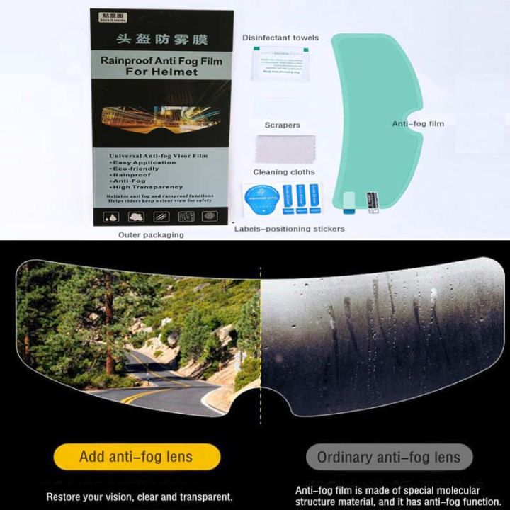 Motorcycle Helmet  Film, Universal  anti Fog Protection Film, Transparent Lens Sticker Helmet Anti Fog Film Visor Shield