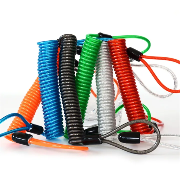 Dicycle Wire Ropes 2.5m Safety Disc Brake Helmet Wire Bicycle Lock Rope Anti-theft ...