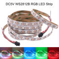 DC5V WS2812B RGB LED Strip Light SMD5050 30/60Leds/m Smart Addressable Pixel LED Lights Flexible LED Tape Ribbon for Decoration. 