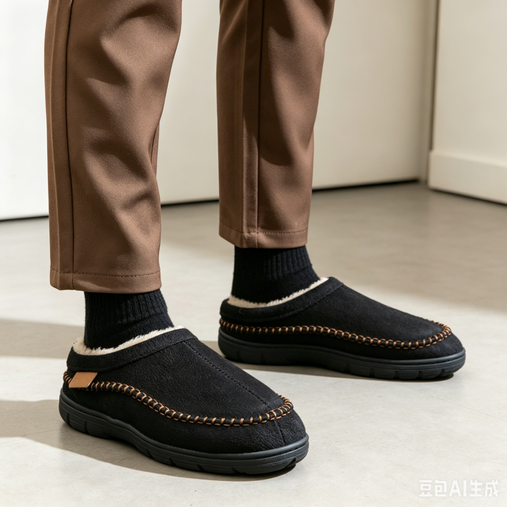 Pmoiste%20Soft%20Faux%20Suede%20House%20Slippers%20Men%20Comfortable%20Warm%20Cushion%20Designer%20Mark%20Line%20Living%20Room%20Shoes%20Slip-on%20Winter%20Indoor%20-%20Image%205