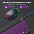 Mini Bluetooth Keyboard RGB Wireless Keyboard 10 inch Backlit Keyboard Backlight Touchpad Keyboard for IOS Android Windows iPad. 