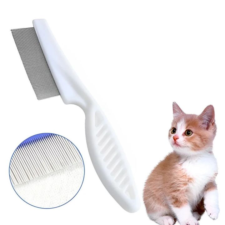 Pet Cat Dog Hair Comb Teeth Small Row Comb Eye Clean Face Flea Needle Comb Cat Dog Cleaning Floating Hair