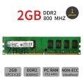 DDR2 2GB Kit (1X 2GB) DDR2 533MHz PC2-4200 240-pin DIMM Desktop Computer Memory RAM Modules. 
