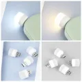 3~20PCS USB Plug Lamp 5V Mobile Power Charging Light Round Eye Protection Reading Night Light Portable Lighting. 