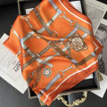 Luxury 70*70cm Square Scarf for Women Soft Satin Neckerchief Female Hair Bands Elegant Ladies Bag Ribbon Headband Bandana Shawl. 