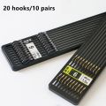 20 Hook /10 Pair of New Fine Packaging Fishing Tackle Fishing Line Double Hook Manual Double Hook Fishing Hook Bait. 