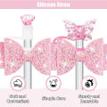 Charm accessories,bow and diamond straw cap for Stanley Cup 40/30 oz accessories with Charm Chain Unlimited for Stanley Tumbler. 