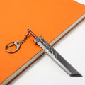 Final Fantasy Remake Cloud Strife Buster Sword Keychain Zack Fair Weapon Sword of Armor Break Key Ring For Fans Jewelry. 