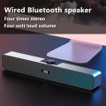 【Bangkok ship】 computer Bluetooth speaker cable computer soundbar speaker, Stereo USB power mini Soundbar Speaker for tablet PC desktop. 
