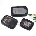 Breathable Mesh Cosmetic Bag Korean Version Solid Color Fashion Makeup Organizer Travel Portable Toilet Wash Bags Multi-function. 