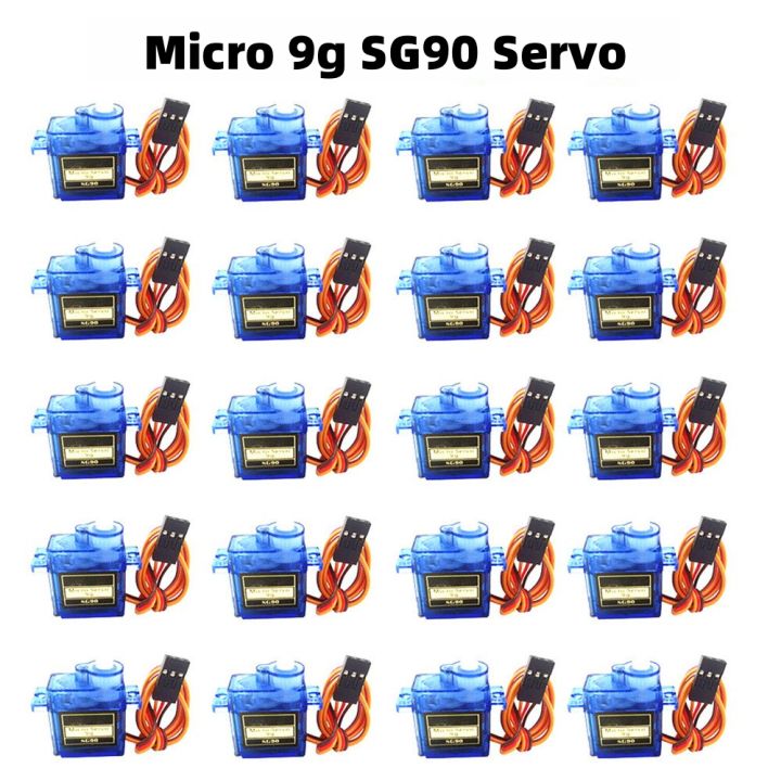 Bulk Pack 5/10/20pcs SG90 Micro Servo Motors 9g Load 180/360 Degree Rotation Mount Kit for RC Cars Airplanes Arduino UNO DIY
