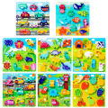 Children's 3D Puzzle Animal Transportation Sea Animal Fruits Early Education Fun DIY Paste Puzzle Toys for Kids . 