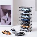 7-layer Mini Car Model Storage Rack,Acrylic Multi-layer Display Stand,Children's Toy Car Desktop Organizer,vertically Stored. 