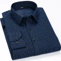 Plus Large Size 9XL 8XL 7XL Mens Casual Business Long Sleeved Shirt Classic Plaid Striped Male Social Dress Oversized Shirts. 