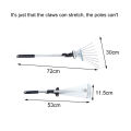 Yard Lawn Collect Loose Debris Garden Rake Fan Broom Stainless Steel 9 Teeth Telescopic Leaf Brush Home Hand Tool Garden Fork. 