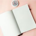 Space Doodle Minimalistic Galaxy blue BuJo Notebook Dot grid Diary Dotted pages Journal. 