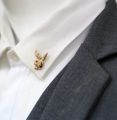 Rabbit Son Men's Suit and Shirt Collar Pin Brooch, Alloy and Stone. 