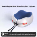Memory Foam Ice Silk Neck Support Pillow Summer Travel Airplane U Shaped Portable Compact Pillow for Car Office Nap. 