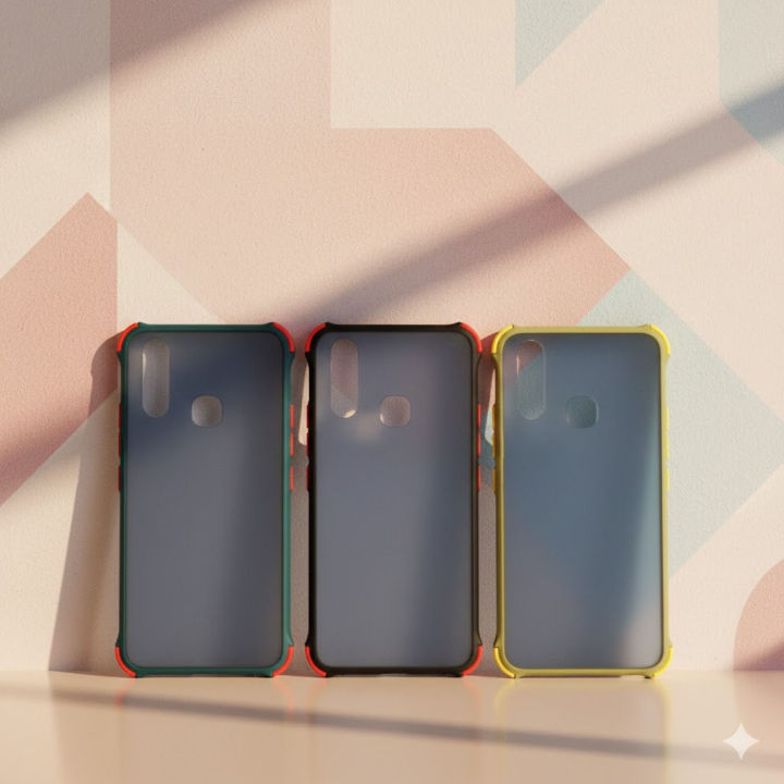 Vivo Y12 Back Cover Vivo Y15 Back Cover Vivo Y17 Back Cover Smoky Matte Bumper Armor Case For Y12 Y15 Y17