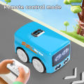 Magic RC Mini Bus Intelligent Remote Control Gesture Sensing Induction Follow Cartoon Car Smart Animation Vehicle Toys.