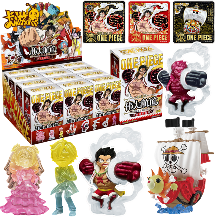 Kayou One Piece Blind box Figures Thousand Sunny One Piece Ship Figure Luffy Model Toy Birthday