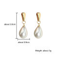 ZAKOL Fashion Elegant Teardrop Pear Imitation Pearl Drop Earrings Simple Versatile Jewelry Gift For Women. 