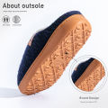 Pmoiste Soft Knited House Slippers Women Comfortable Warm TPR Wedge Memory Foam Designer Luxury Living Room Shoes Winter Indoor.