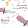 3-Piece Silicone Spoon and Fork Cutlery Set for Baby Food and Feeding Utensils, Children's Stainless Steel Spoon and Fork Cutler.