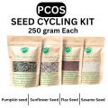 PCOS Seeds Cycling Kit 250 gram Each | Pack of 4x Seeds for Harmonal Balance, Pumkin Seed, Flax Seed, Sunflower seed, Sesame Seed. 