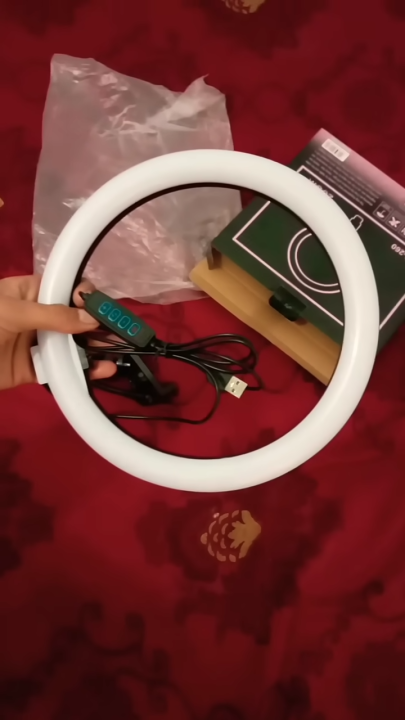 26CM LED Ring Light with Mobile Holder & 7ft Adjustable Tripod Stand ...