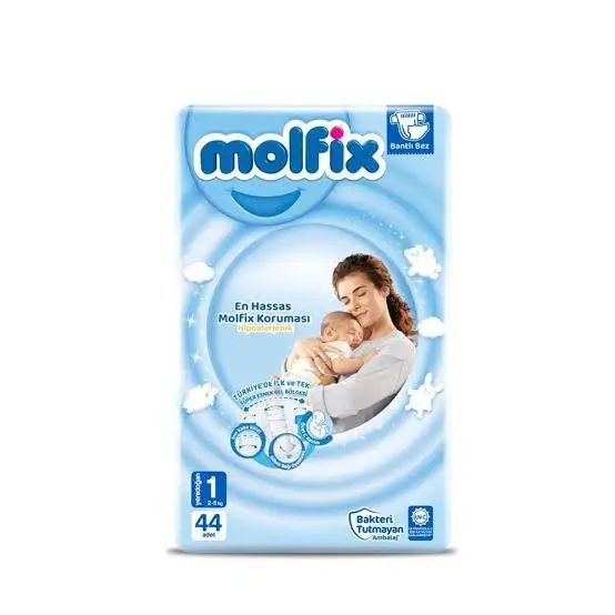 international product Molfix Baby Diaper Belt 1 New Born 2-5 kg
44pcs Made in Turkey