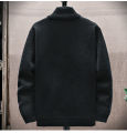 New Men's Fleece Cardigan Sweater Embroidery Casual Knit Sweater Jacket High Quality Male Autumn Winter Clothing. 