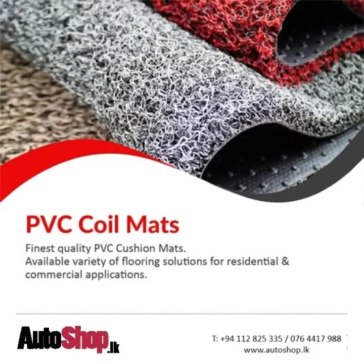 SIZE 1 TO 10 SQFT OR ROLL, PVC COIL SPIKE MAT FOR CAR, HOME, GARDEN, OFFICE, ANTI SLIP, WATER RESISTANT, WASHABLE, DURABLE