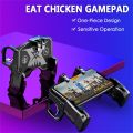 Original K21 pugb helper 4 inch connection to hold the game peace elite fast button shooting controller for PUBG rules of survival game trigger game joystick for iOS Android phone. 