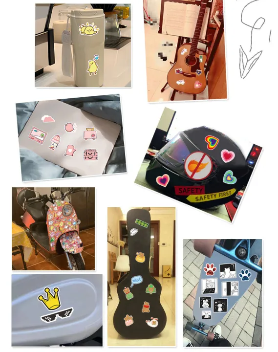 50PCS Trendy Cartoon Chemical Equation Graffiti Helmet Cup DIY ...