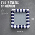 Inflatable Four Tubes Pool Float Durable PVC Floating Bed Comfort Water Raft for Outdoor Water Activities.