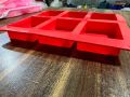 6 Square Silicone Mold for Making Soaps 3D Plain Soap Mold Rectangle DIY Handmade Soap-silicon soap mold low price-silicon soap mold 1 piece. 