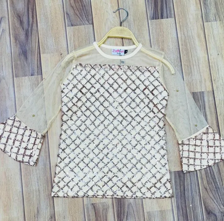 kids%20girls%20sequins%20fancy%20top%20blouse%20shirt%20-%20Image%205