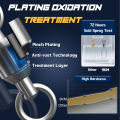 Fishing Swivels Snap 25~100Pcs Hooked Snap Stainless Steel Fishing Rolling Barrel Swivel Fishing Lure Connector Interlock Snap.