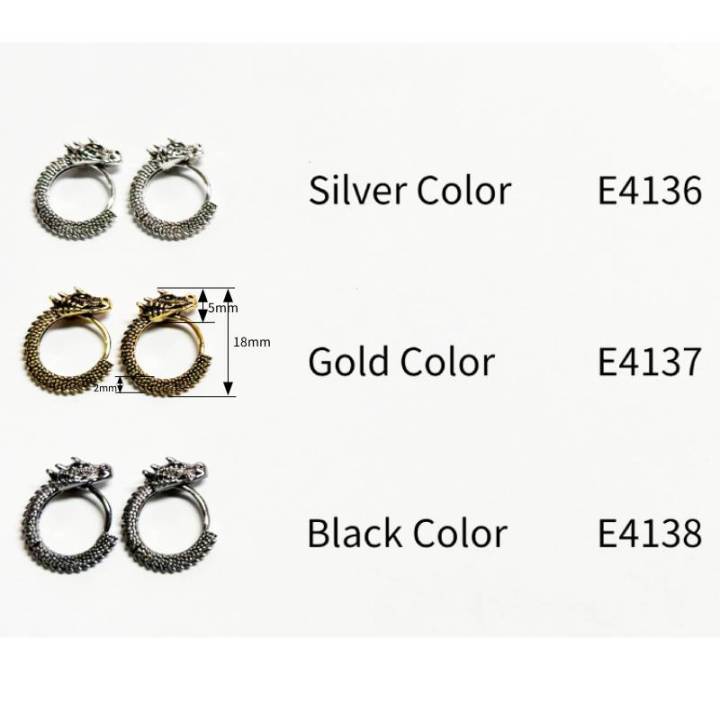 Huitan%20Trendy%20Male%20Dragon%20Hoop%20Earrings%20Hip%20Hop%20Style%20Punk%20Party%20Accessories%20Unisex%20Daily%20Wearable%20Personality%20Jewelry%20Drop%20Ship%20-%20Image%206