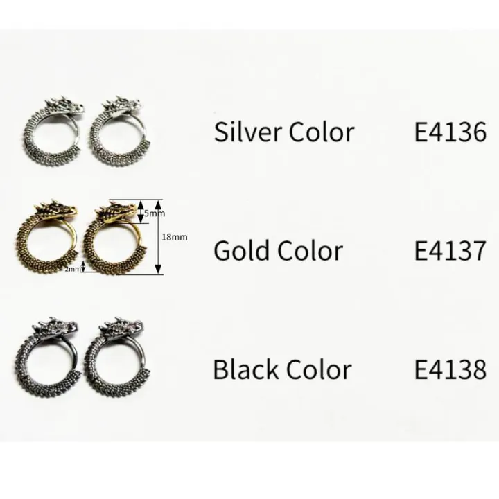 Huitan%20Trendy%20Male%20Dragon%20Hoop%20Earrings%20Hip%20Hop%20Style%20Punk%20Party%20Accessories%20Unisex%20Daily%20Wearable%20Personality%20Jewelry%20Drop%20Ship%20-%20Image%206