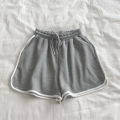 Women Striped Casual Shorts Korean Harajuku Loose All Match Sports Shorts Summer Fashion Simple Yoga Thin Mini Shorts Female. 