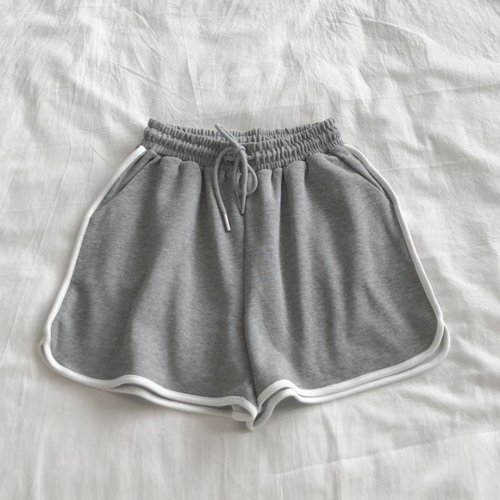 Women%20Striped%20Casual%20Shorts%20Korean%20Harajuku%20Loose%20All%20Match%20Sports%20Shorts%20Summer%20Fashion%20Simple%20Yoga%20Thin%20Mini%20Shorts%20Female%20-%20Image%204